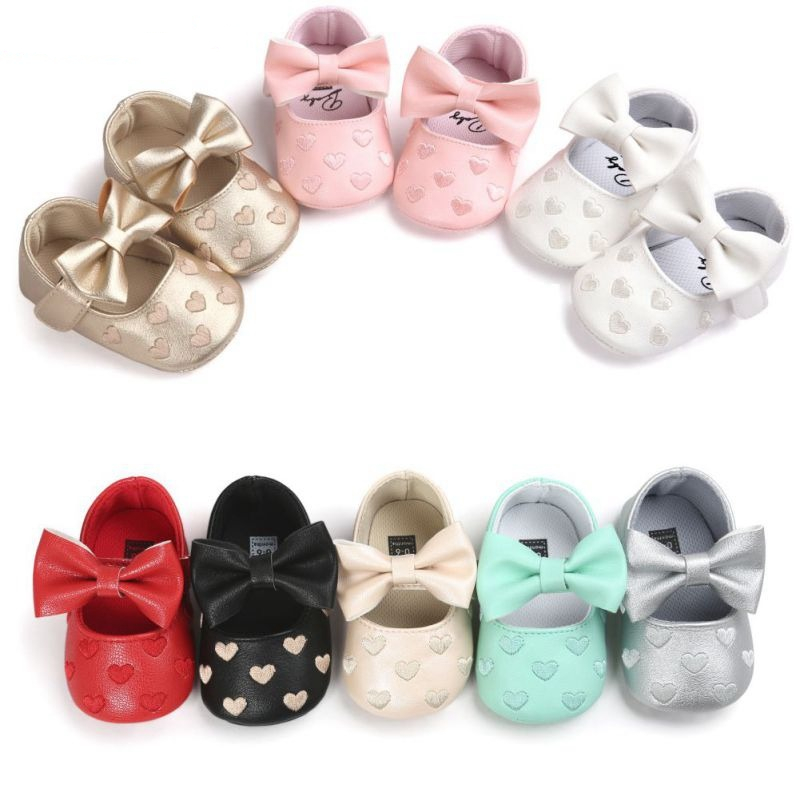 Lovely Patterned Leather Baby Girl's Shoes - Image 4